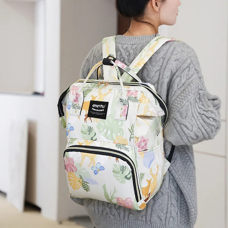 Fashion Oxford Shoulder Mother and Baby Bag Mami Outdoor with Baby Insulated Milk Storage Backpack Portable Storage