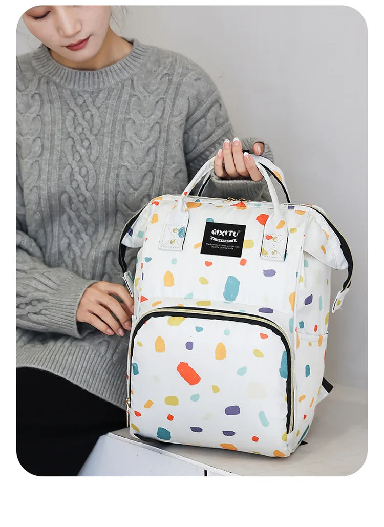 Fashion Oxford Shoulder Mother and Baby Bag Mami Outdoor with Baby Insulated Milk Storage Backpack Portable Storage