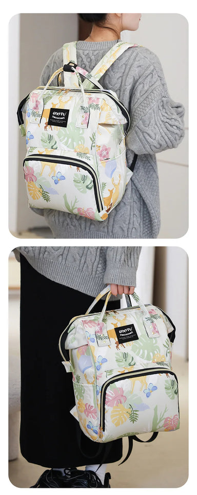 Fashion Oxford Shoulder Mother and Baby Bag Mami Outdoor with Baby Insulated Milk Storage Backpack Portable Storage