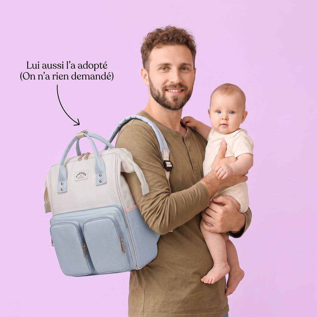 Sac à Dos à Langer Bébé - Pastel