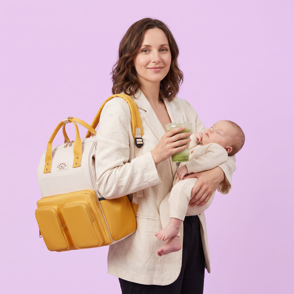 Sac à Dos à Langer Bébé - Guimauve